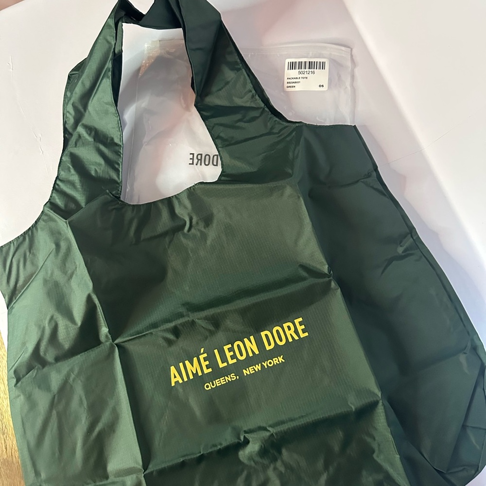 Aimé Leon Dore Green Tote Bag